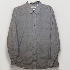 Nick Graham Modern‎ Fit Men’s 17-17.5 24-35 Long Sleeve Gray Casual Dress Shirt